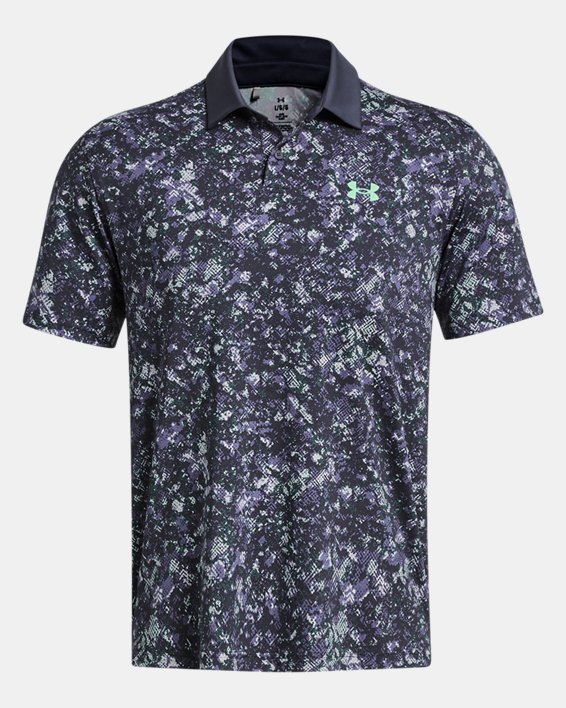 Polo UA Tee To Green Printed pour homme, Gray, pdpMainDesktop image number 2